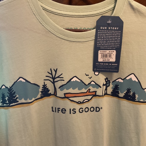 LIFE IS GOOD CRUSHER TEE MEDIUM NWT - Picture 2 of 2